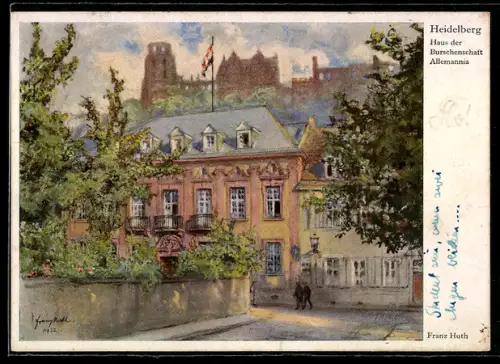 AK Heidelberg, Verbindungshaus der Burschenschaft Allemannia Heidelberg im Süddeutschen Kartell, ehem. DB