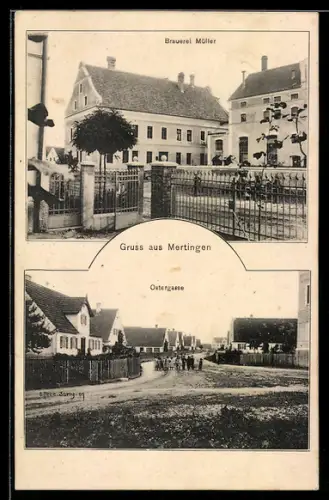 AK Mertingen, Brauerei Müller, Partie in der Ostergasse