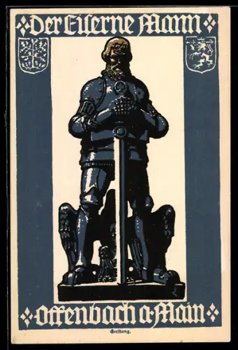 AK Offenbach, Der eiserne Mann, Kriegshilfe