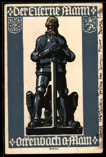 AK Offenbach, Der eiserne Mann, Kriegshilfe