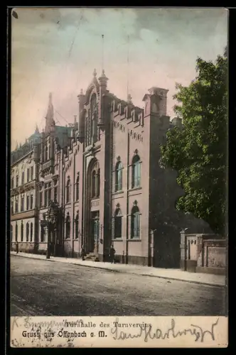 AK Offenbach a. M., Turnhalle des Turnvereins