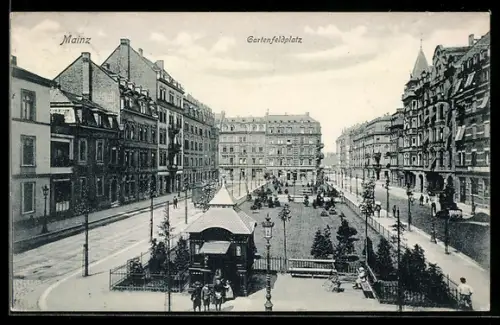 AK Mainz, Strasse am Gartenfeldplatz