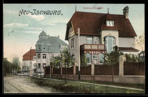 AK Neu-Isenburg, Strasse Bismarckallee