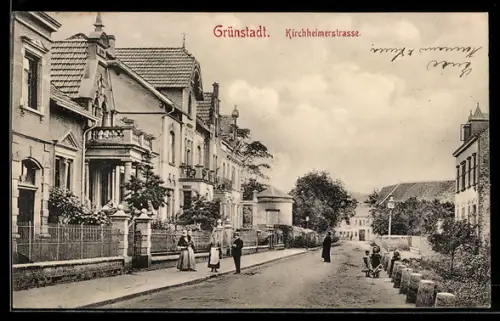 AK Grünstadt, Häuser an der Kirchheimerstrasse
