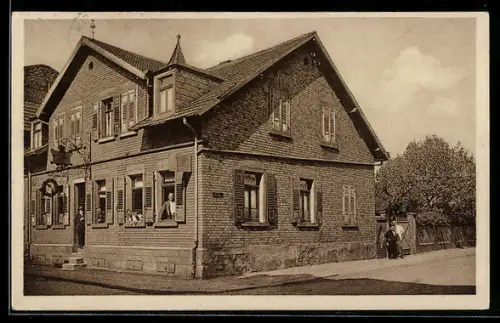 AK Neu-Isenburg, Gasthof Zur guten Quelle, Inh. Karl Schäfer vorm. J. Schrod, Waldstrasse 68
