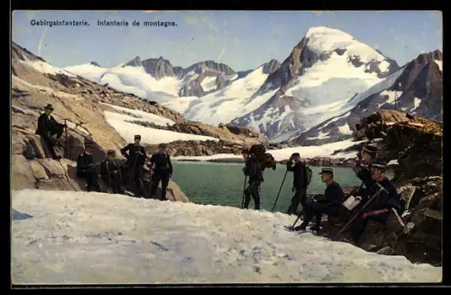 AK Soldaten der schweizer Gebirgsinfanterie