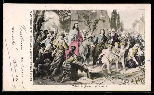 AK Jesus bei seinem Einzug in Jerusalem
