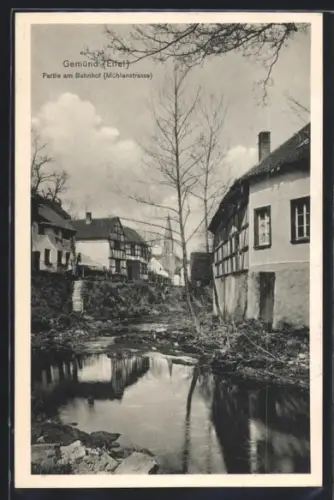 AK Gemünd / Eifel, Häuser an der Mühlenstrasse