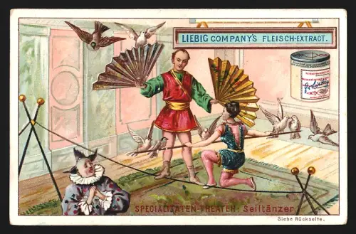 Sammelbild Liebig, Specialitäten-Theater, Seiltänzer