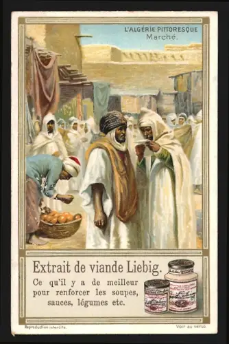 Sammelbild Liebig, L`Algérie Pittoresque, Marché