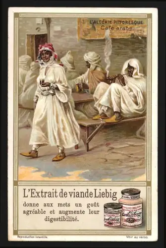 Sammelbild Liebig, L`Algérie Pittoresque, Café arabe