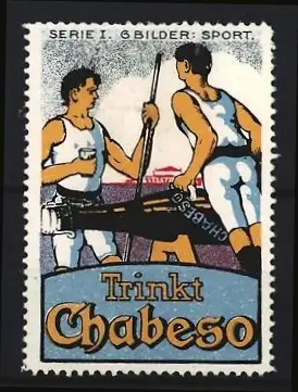 Reklamemarke Chabeso, Limonade, Turner an Geräten