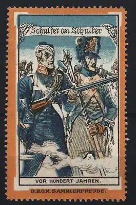 Reklamemarke Deutsche Soldaten während der Befreiungskriege