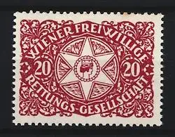 Reklamemarke Wien, Wiener Freiwillige Rettungs-Gesellschaft, Stern mit Emblem