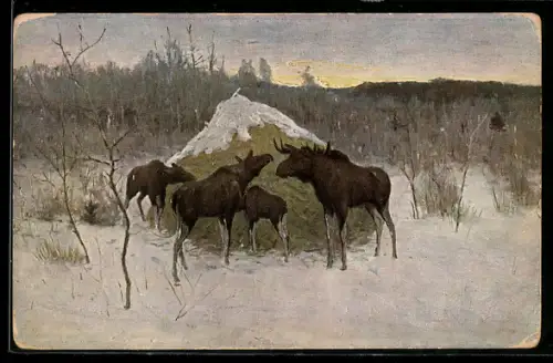 Künstler-AK sign. A. Stepanoff, Elans