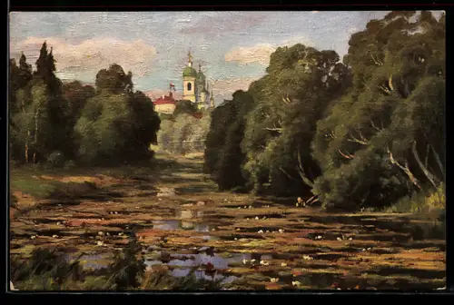 Künstler-AK sign. A. Prokofieff, Galizino près Moscou