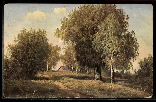 Künstler-AK sign. Amosov, Paysage