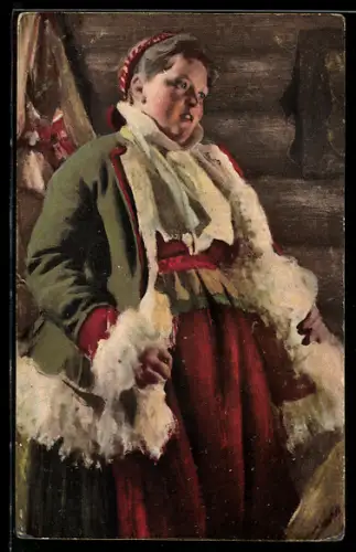 Künstler-AK sign. A. Zorn, Russische Bäuerin