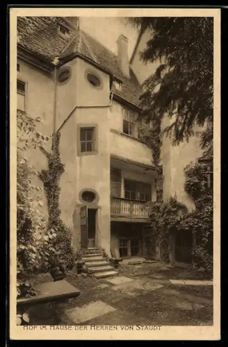 AK Rothenburg, Hof vom Laudischen Haus