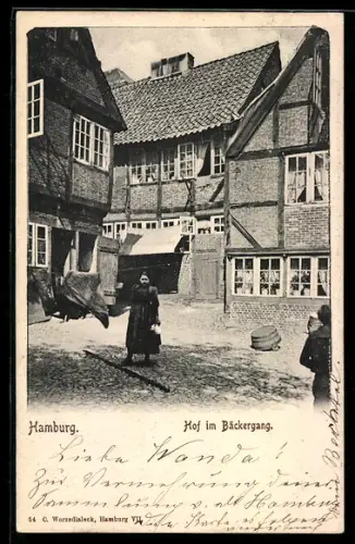 AK Hamburg, Hof im Bäckergang
