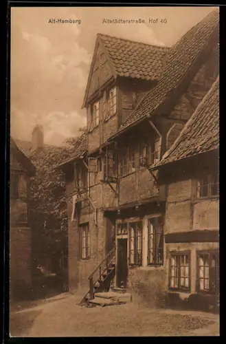 AK Alt-Hamburg, Altstädterstrasse Hof 46