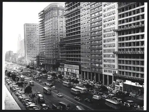 Fotografie Ansicht Rio de Janeiro, Avenida President Vargas, Grossformat 19 x 25cm