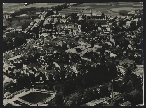 Fotografie Walter Hahn, Dresden, Ansicht Bischofswerda, Blick über die Dächer der Stadt