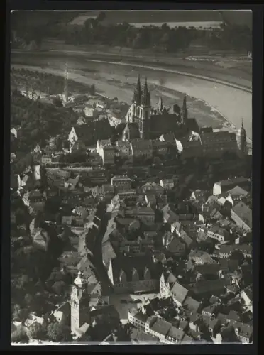 Fotografie Walter Hahn, Dresden, Ansicht Meissen /Elbe, Blick über die Dächer zum Dom