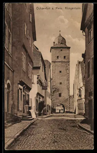 AK Ochsenfurt / Main, Strasse zum Klingenturm