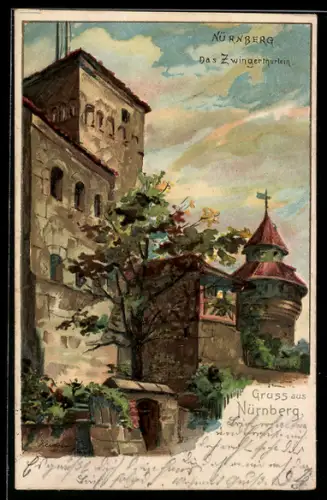 Lithographie Nürnberg, Das Zwingerthürlein