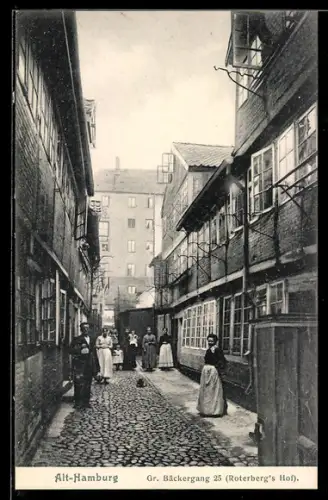 AK Alt-Hamburg, Gr. Bäckergang 25 (Roterberg`s Hof)