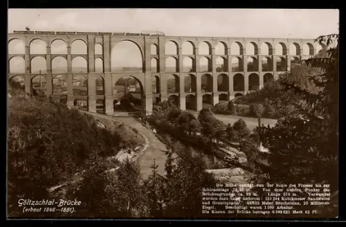 AK Netzschkau, Partie an der Göltzschtalbrücke