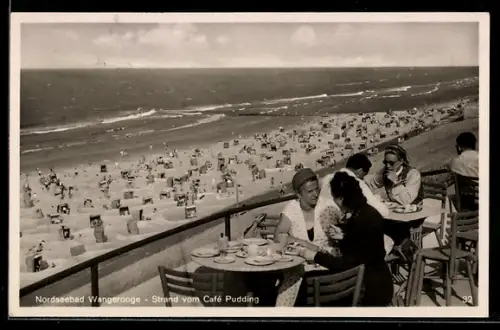 AK Wangerooge, Nordseebad, Strand vom Cafe Pudding aus