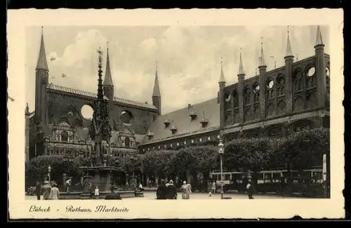 AK Lübeck, Rathaus, Marktseite