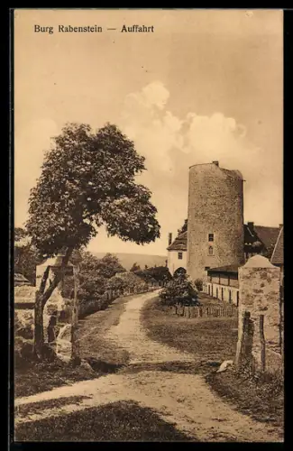 AK Rabenstein, Burg Rabenstein, Auffahrt