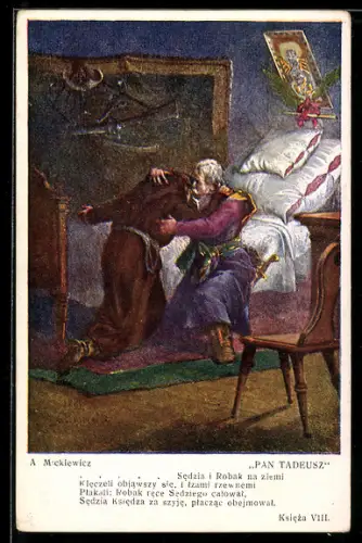 Künstler-AK sign. A. Mickiewicz: Pan Tadeusz