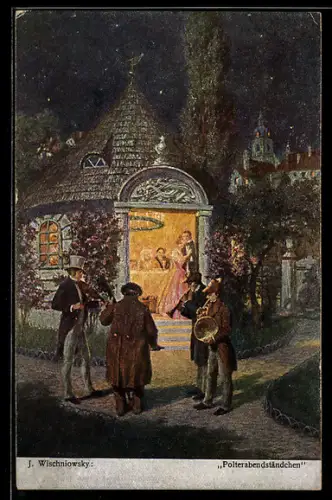 Künstler-AK J. Wischniowsky: Polterabendständchen am Pavillon