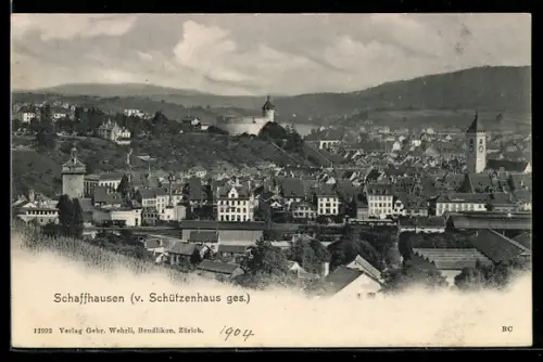 AK Schaffhausen, Ortsansicht vom Schützenhaus gesehen