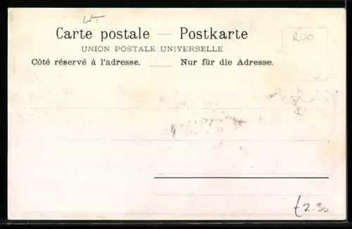 Künstler-AK Basel, Aussenansicht des Rathauses