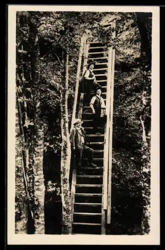 AK Uetliberg, Leiterli mit Wanderern