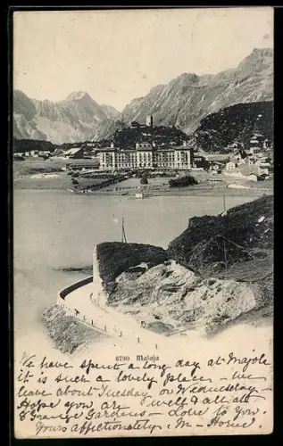 AK Maloja, Hotel aus der Ferne