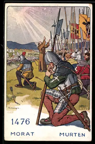 AK Murten, Schweizer Soldat im 15. Jahrhundert