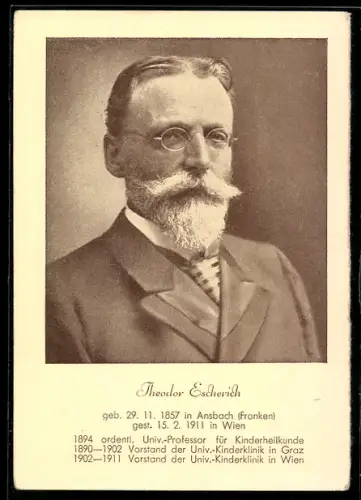 AK Theodor Escherich, 1857-1911, Professor für Kinderheilkunde