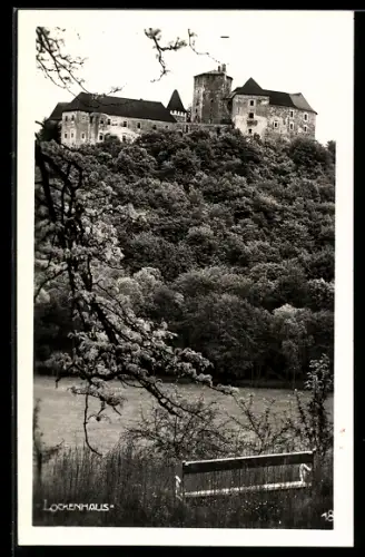 AK Lockenhaus, Ansicht mit einer Bank