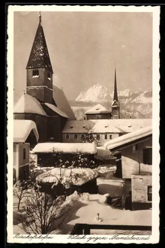 AK Bischofshofen, Blick gegen Mandelwand im Winter