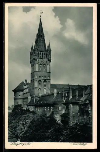 AK Königsberg, Schloss mit Uhrenturm