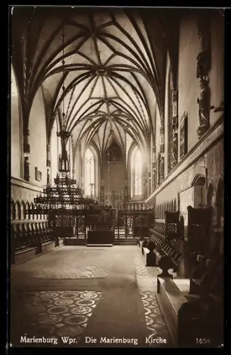 AK Marienburg, Die Marienburg Kirche, Innenansicht