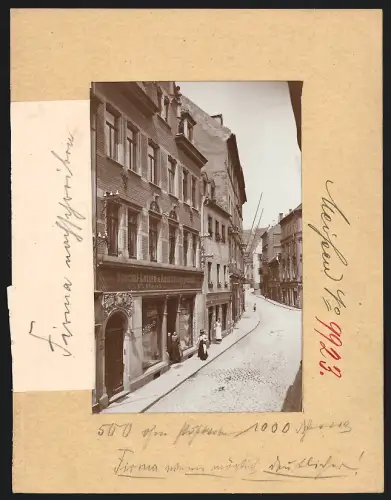 Fotografie Brück & Sohn, Meissen, Ansicht Meissen, Marktgasse 10, Leinen Spezialgeschäft Henke