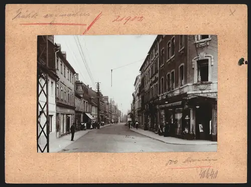 Fotografie Brück & Sohn, Meissen, Ansicht Glauchau, Leipziger Strasse, Laden für Seidenstoffe Max Greif