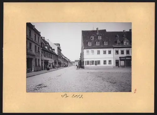 Fotografie Brück & Sohn, Meissen, Ansicht Borna, Pegauerstrasse mit Cigarrenfabrik Reinhold Reimann